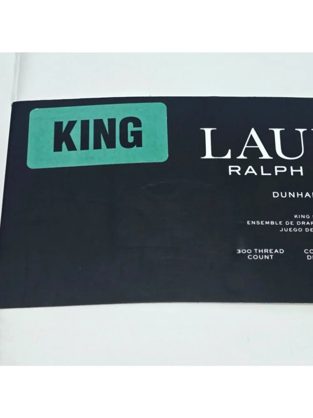 Ralph Lauren KING Dunham Sateen Sheet Set White 100% Cotton 300 TC